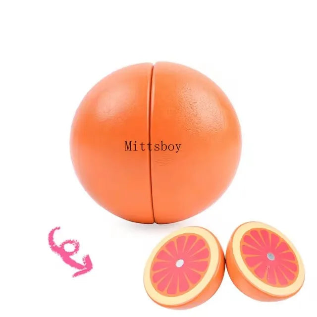 Sesele Magnetic Montessori Fruit Toy Set Model SFL01 Wooden Educational Toy With Lemon Grape Apple Durian