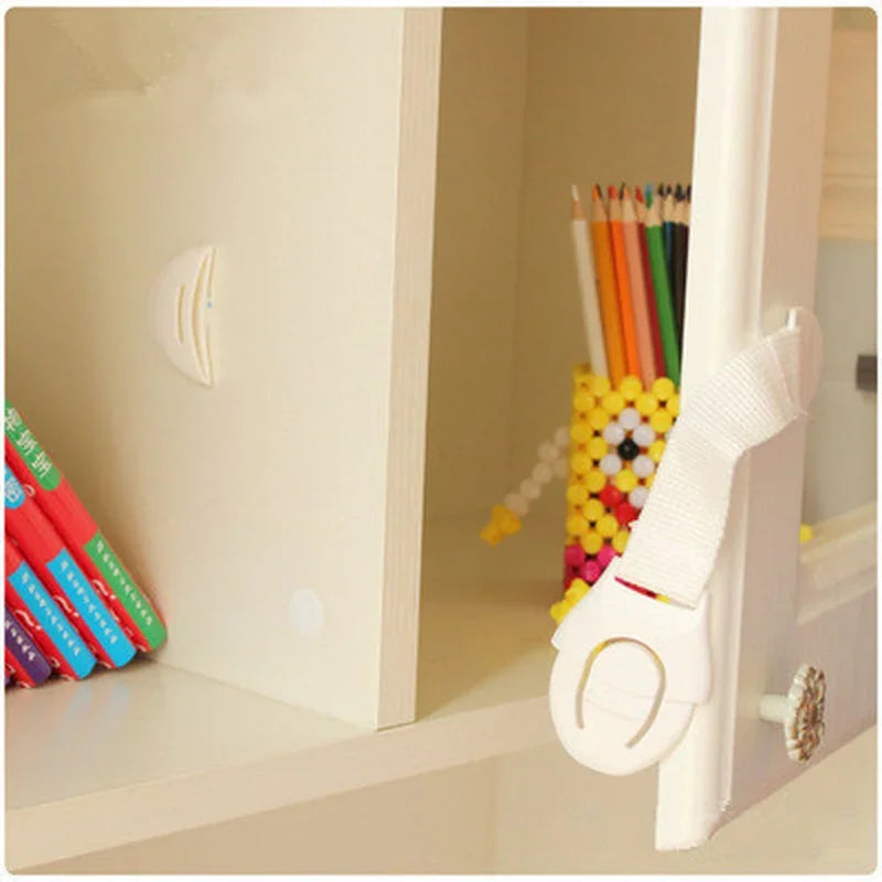 3pcs/set Coffee Black White Baby Safety Lock Child Toddler Cabinet Drawer Refridgerator Lock for Kids Protection Straps Locks