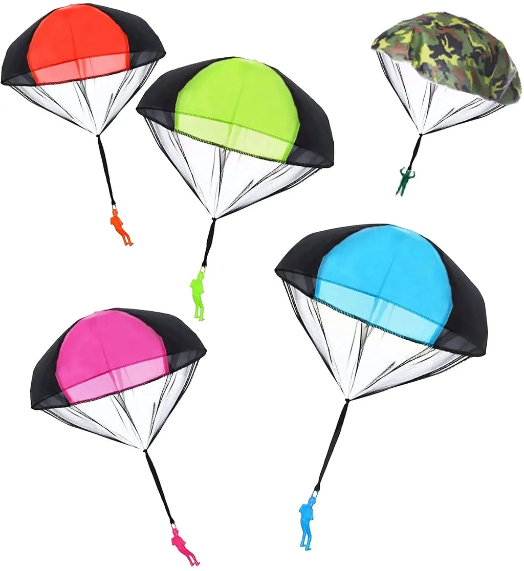 6pcs/lot Parachute Toy Outdoor Flying Parachute Hand Throw Army Man Flying Toys for Kids Outdoor Halloween Easter Christmas Toys