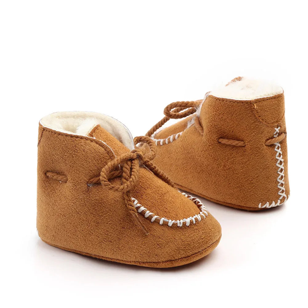Winter Baby Girls and Boys Thick Warm Plush Fur Booties Fashion Design Soft Soled Comfortable High Quality Prewalker Shoes D2245