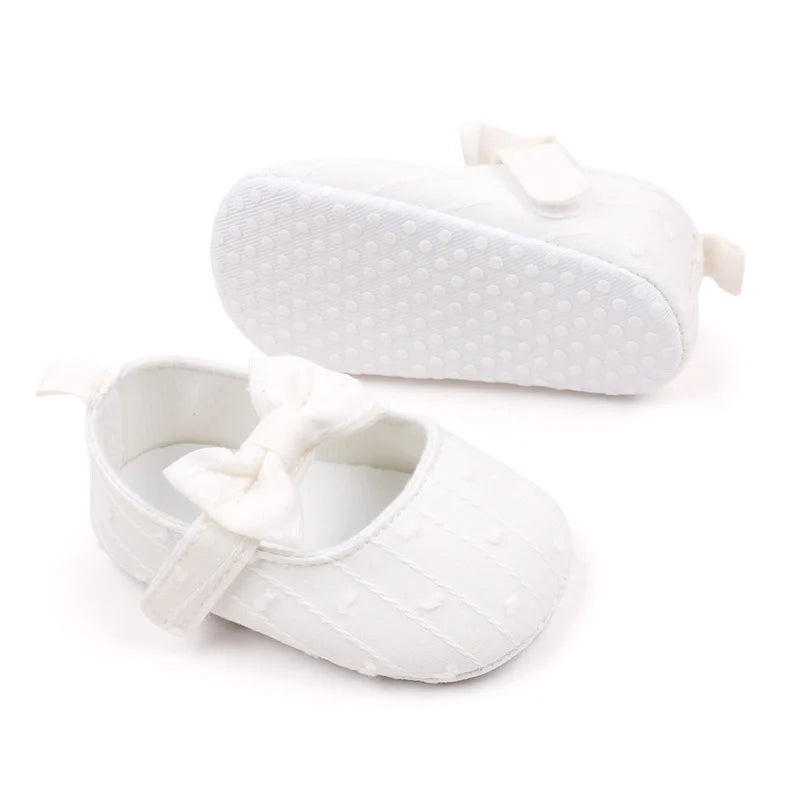 Spring Autumn New Product 0-1 Years Old Girls' Shoes with Soft Soles Embroidered Bowknot Fashionable and Cute Baby Learning WalK