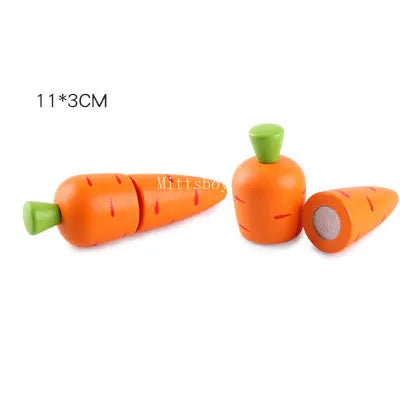 Wooden Fruit Cutting Educational Toy For Children Kitchen Playset With Peelable Fruit 1Pcs