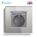 BSEED Sinlge EU Wall Socket With Type-c USB 20W Waterproof Cover Double Triple Power Sockets For Bathroom Outdoors Glass Frames
