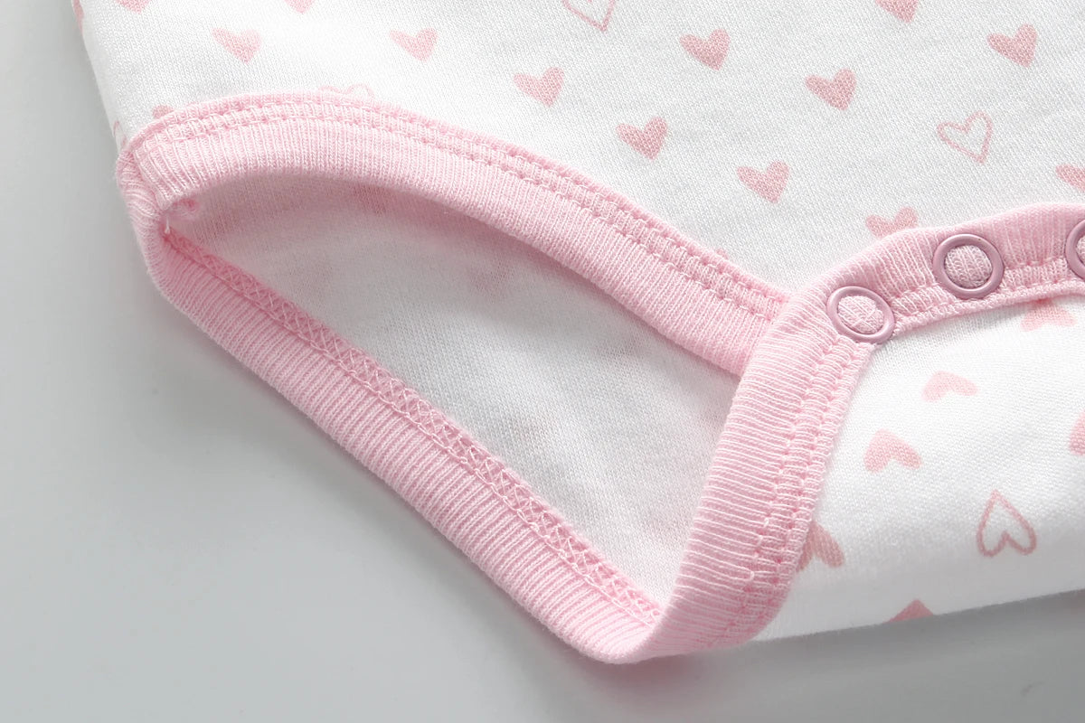 10-Pack Fashion Cute Baby Boys Girls Clothing Set 0-12 Months Bebe Unisex Short Sleeve Bodysuits+Bibs Suits Summer Newborn Cloth