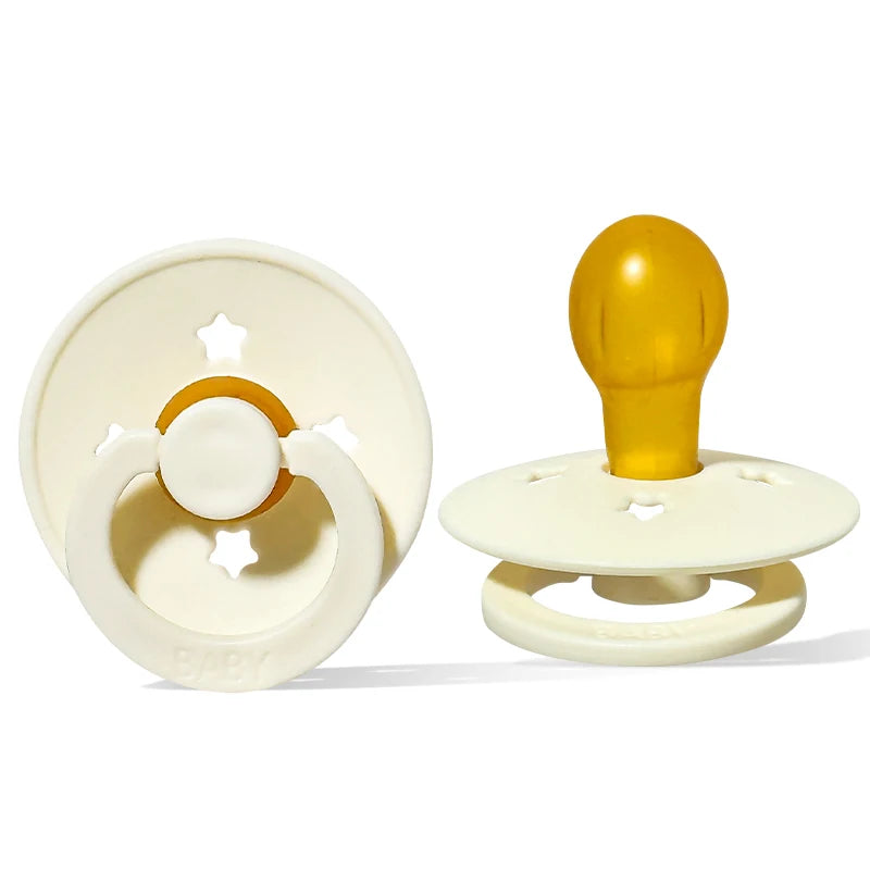 2pcs/pack Button-shape Baby Soothing Pacifier, Baby Pacifier Soother Dummy with Cherry-round Nipple