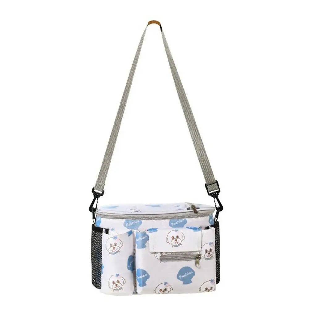 Multifunction Baby Pram Organizer Oxford Cloth Waterproof Baby Stroller Hanging Bag Diaper Bottle Storage Large-capacity