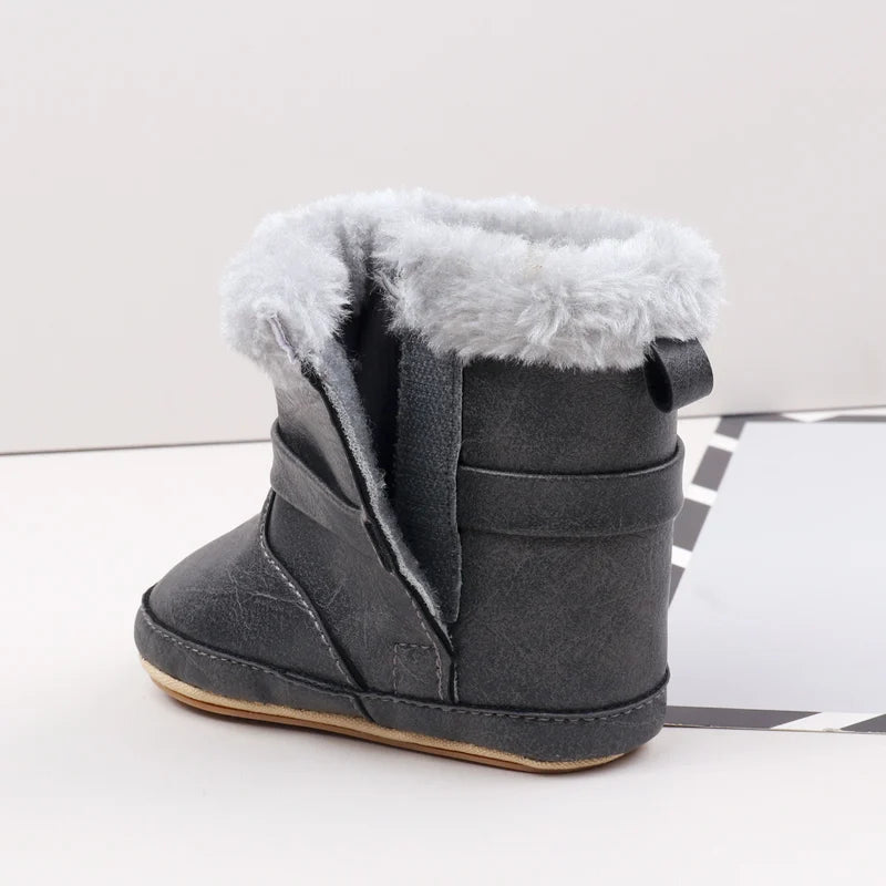 Hot Selling Winter Baby Boy And Girl Pre Walking Toddler Shoes Fashion Design Fleece-lined For 0-18M Baby Winter Cotton Boots
