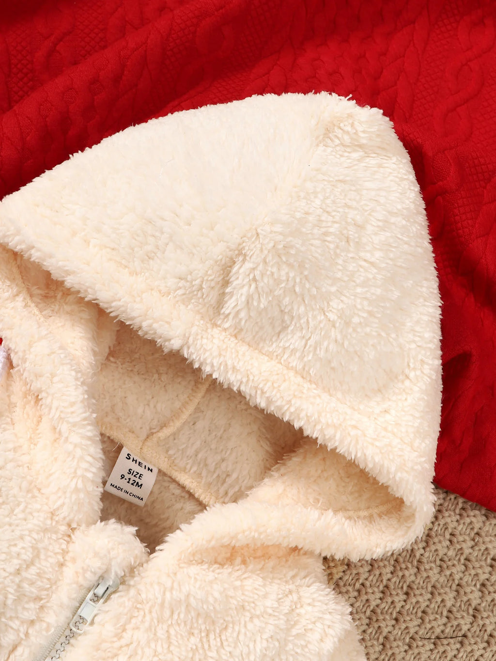 2pcs Toddler Baby girl Baby Hooded Plush Long sleeved Zipper Warm Jacket+Plush Bag 0-3 Year Baby Girl Winter Casual Loose Coat