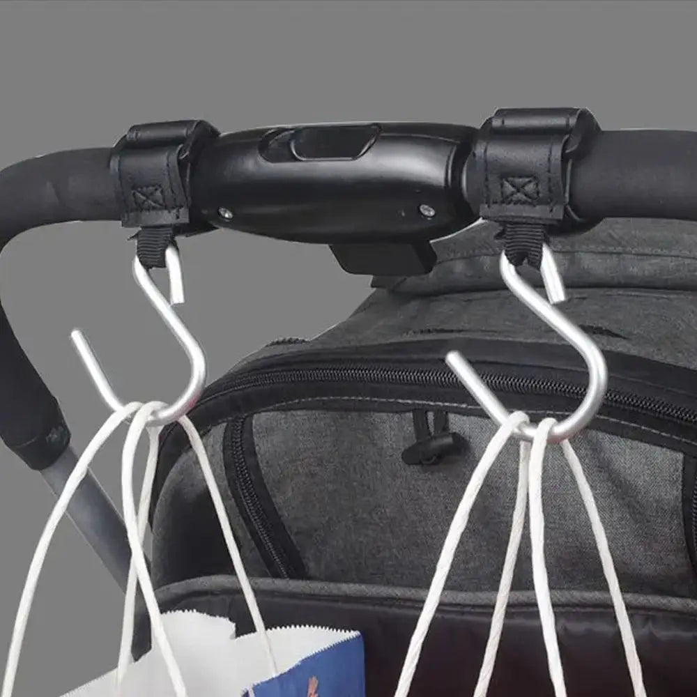 Cartoon S Shape Baby Stroller Hooks PU Solid Color Hanging Hook Stroller Accessories Cartoon Stroller Accessories Baby