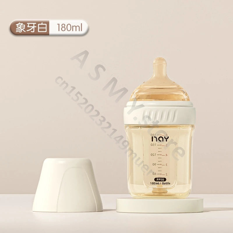 PPSU Anti Bloating Baby Bottle Wide Caliber With Silicone Nipple 150ml 180ml 280ml