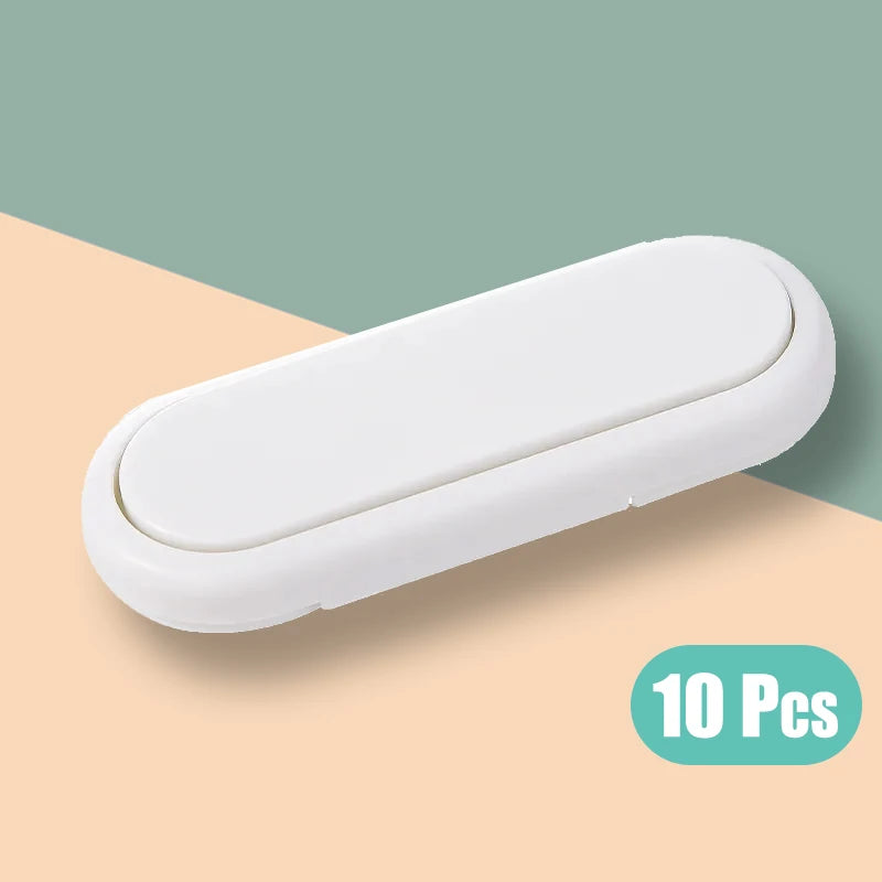 5/10 Pcs Baby Anti Pinch Hand Invisible Lock Children's Drawer Safety Latch Cabinet Door Protection  Opposite Door Wardrobe Lock