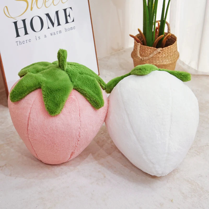 1pc 23/35cm Strawberry Pillow Plush Toy Handmade Doll Cartoon Anime Cute Cushion Home Decoration Children's Birthday Gift Toy