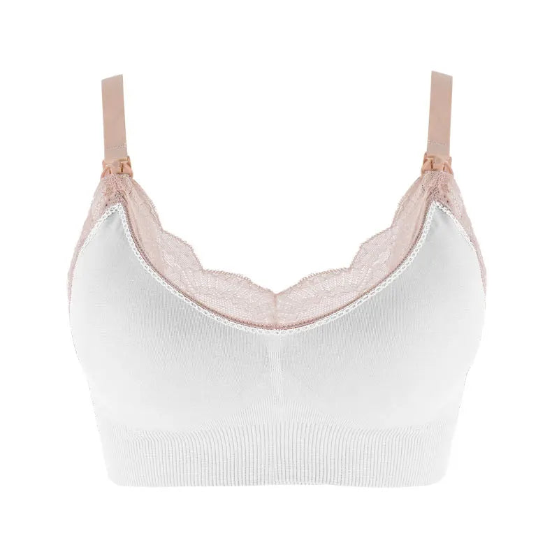 Wireless Front Open Nursing Bra For Breastfeeding Maternity Support Model 4 Row Hook