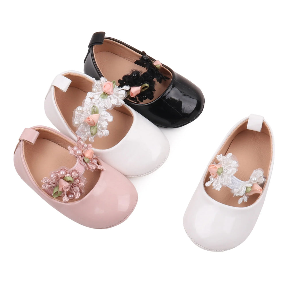 2025 Spring and Summer Baby Girl Shoes High Quality PU and TPR Anti-slip Sole Beautiful Flower Mary Jane Style Fashion Sandal