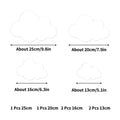 6Pcs/Set Nordic Style Sky Enthusiast Large White Wooden Cloud Wall Stickers Wooden Cloud Sign Set Home Bedroom Living Room Hallway Wooden Cloud Wall Decor Bohemian Coffee Bar Bar Wall Decoration Wall Stickers Boys and Girls R