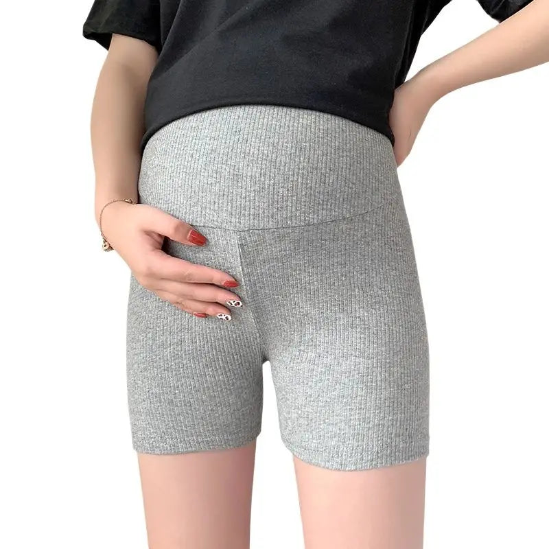 Pregnant Women Summer Pants Comfortable Cotton Trousers Letters Embroidery Pregnancy Short Leggings Slim Stripe Maternity Shorts