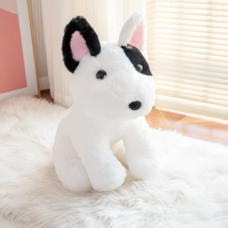 New 40/50cm Sitting Posture Bull Terrier Plush Toys Kawaii Pet Dog Stuffed Animal Toy Sleep Mate Throw Pillow Kid Birthday Gift