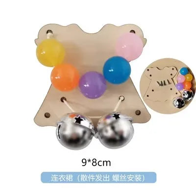 Montessori Busy Board DIY Wood Accessories Early Ball Calculation Bulldozer Castle Helicopter Educational Toy For Children Gifts