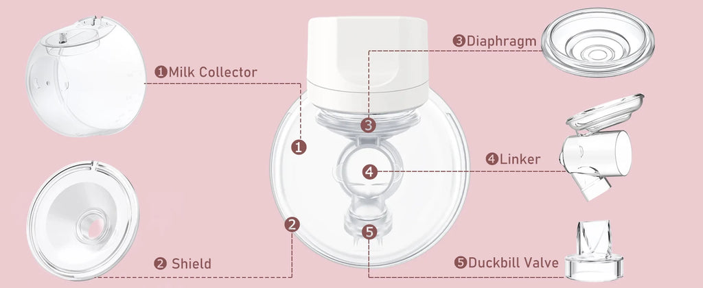 Silicone Duckbill Valve and Diaphragm,Compatible with S12/S9/S13/S15 Wearable Breast Pump Accessories, Replacement Spare Parts