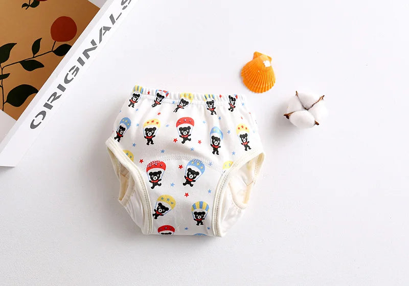 Cotton Baby Training Pant Reusable Gauze Diaper Waterproof Cloth Diaper Baby Study Pants Washable Nappies Diapering