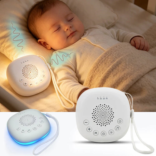 2 In 1 White Noise Sound Machine Usb Portable Baby Sleep Machine With 20 Soothing Sounds And Led Night Light