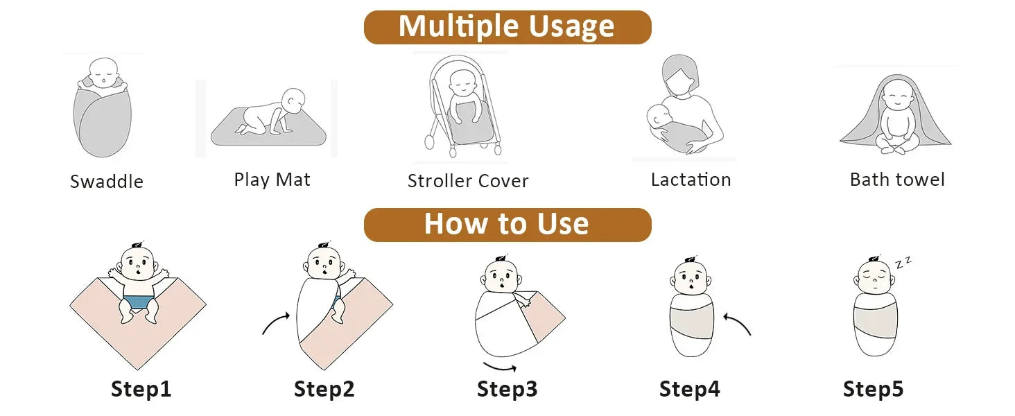 2PC Cotton Muslin Baby Swaddle Blankets Bedding Soft Receiving Blanket Newborn Baby Wrap Stroller Cover Babies Acceesories