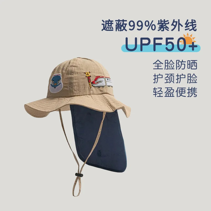 SunGuard Kids Quick Dry Sun Protection Hat Model SgHat01 For Summer Beach Boys And Girls