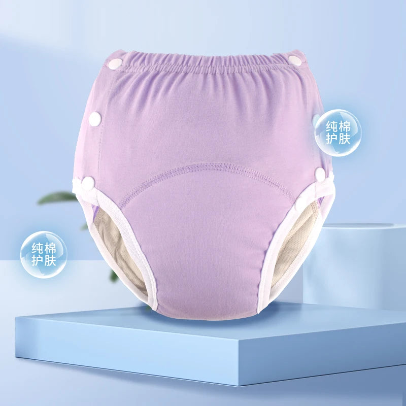 BIAI 2pcs Adult Cloth Diapers Reusable Incontinence in Adult Cloth Nappies Washable Diaper Pants for Adults Teenage