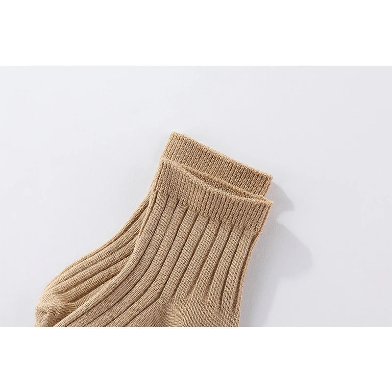 5 Pairs/Set Four Seasons 0-5T Fashion Newborn Baby Boy Girl mid-calf Socks Cotton Soft Breathable Infant Accessories