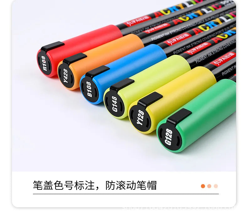 12/60 Colors Acrylic Marker Rock Painting Kit for Kids Children Stone Paint Pens Set Ceramic Glass Wood DIY Crafts Art Supplies