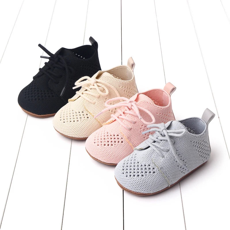Spring Autumn Children's Mesh Sports Shoes Breathable Mesh Footwear Baby Shoes Casual Shoes 0-1 Years Old Soft Topped Baby Shoes
