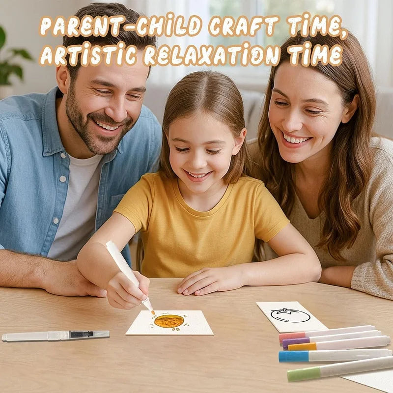 3D Magic Puffy Foam Texture Painting Paper for Kids DIY Drawing Art Educational Craft Sponge Canvas Board Handicraft Toy