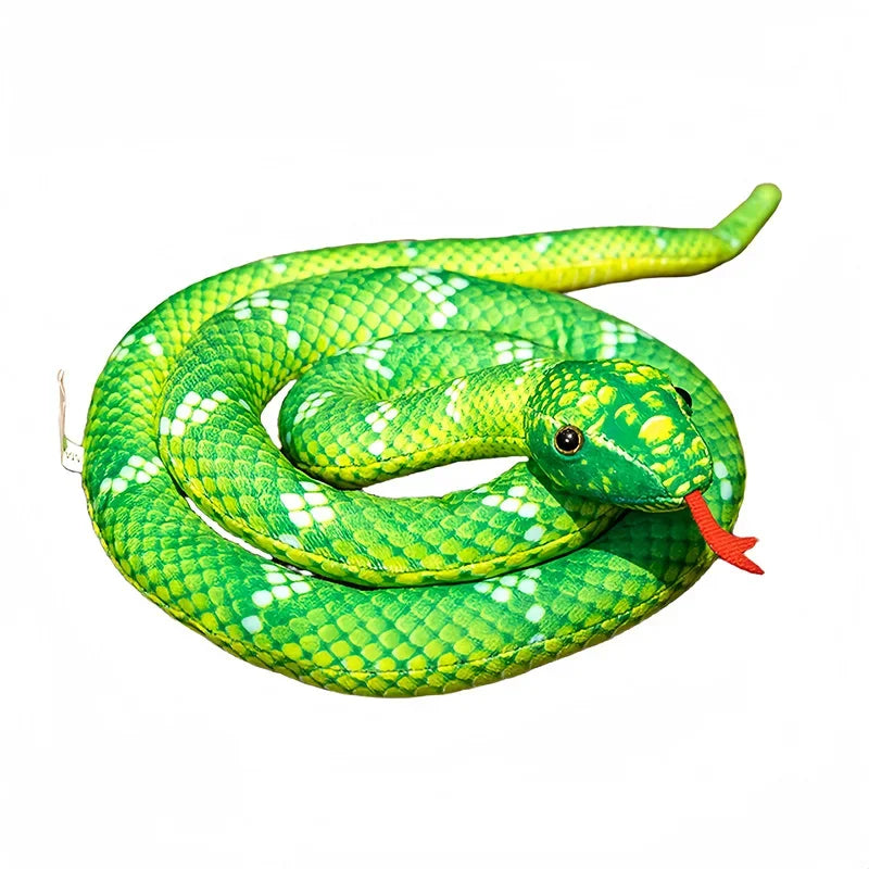 New Artificial Python Plush Toy Long Snake Yellow Orange Green Python Plush Toy Decorate The House Holiday Decorations
