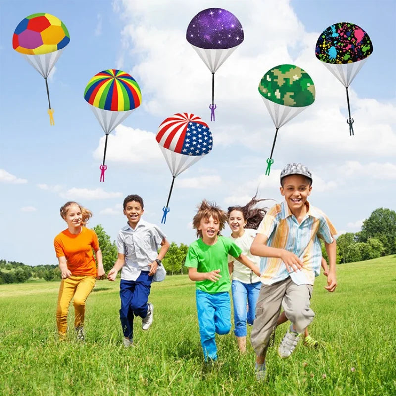 6pcs/lot Parachute Toy Outdoor Flying Parachute Hand Throw Army Man Flying Toys for Kids Outdoor Halloween Easter Christmas Toys