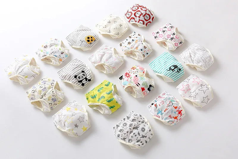 Cotton Baby Training Pant Reusable Gauze Diaper Waterproof Cloth Diaper Baby Study Pants Washable Nappies Diapering