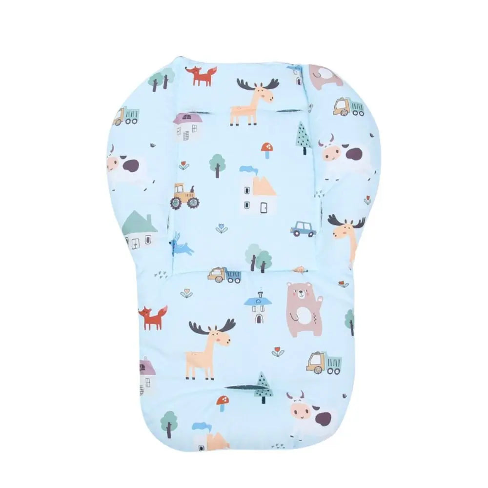 Cartoon Pattern Baby Stroller Cushion Stroller Accessories Baby Seat Cushion Pushchair Car Mat Car Seat Seat Liner