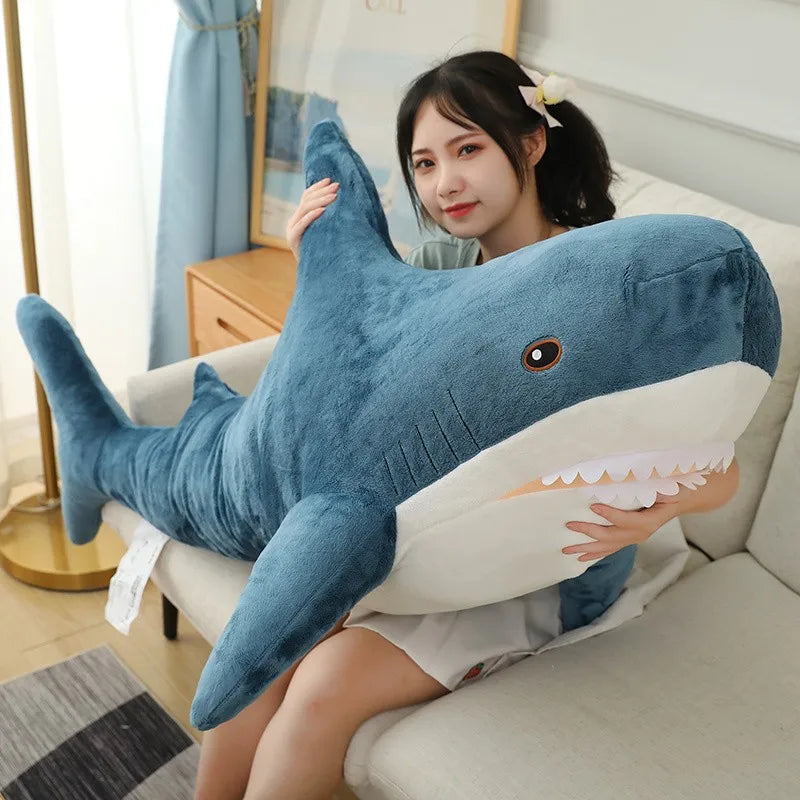 Hot Huggable Big Size Shark Plush Toy Soft Stuffed speelgoed Animal Reading Pillow for Birthday Gifts Cushion Gift For Children