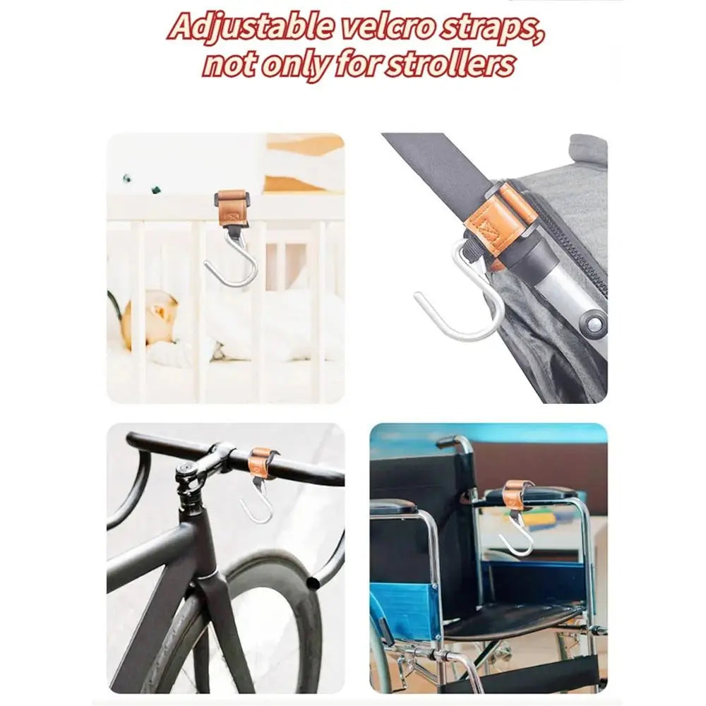 Cartoon S Shape Baby Stroller Hooks PU Solid Color Hanging Hook Stroller Accessories Cartoon Stroller Accessories Baby