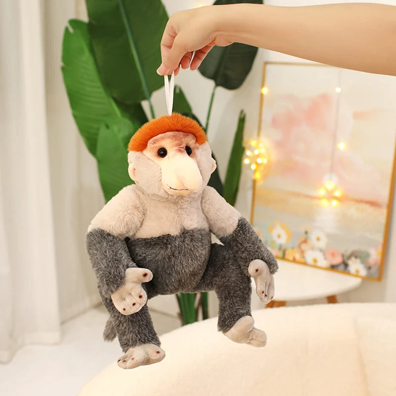 Proboscis Monkey Plush Toys Soft Dolls Pillow - Creative Cartoon High-Quality Baby Comfort Gift for Birthday Or Valentine's Day