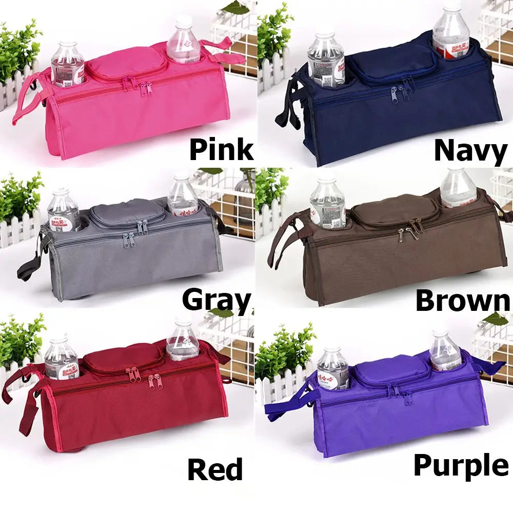 Wheelchair Storage Bag Stroller Accessories Baby Stroller Organizer Baby Pram Bottle Cup Holder Carriage Bag Infant Nappy Bags