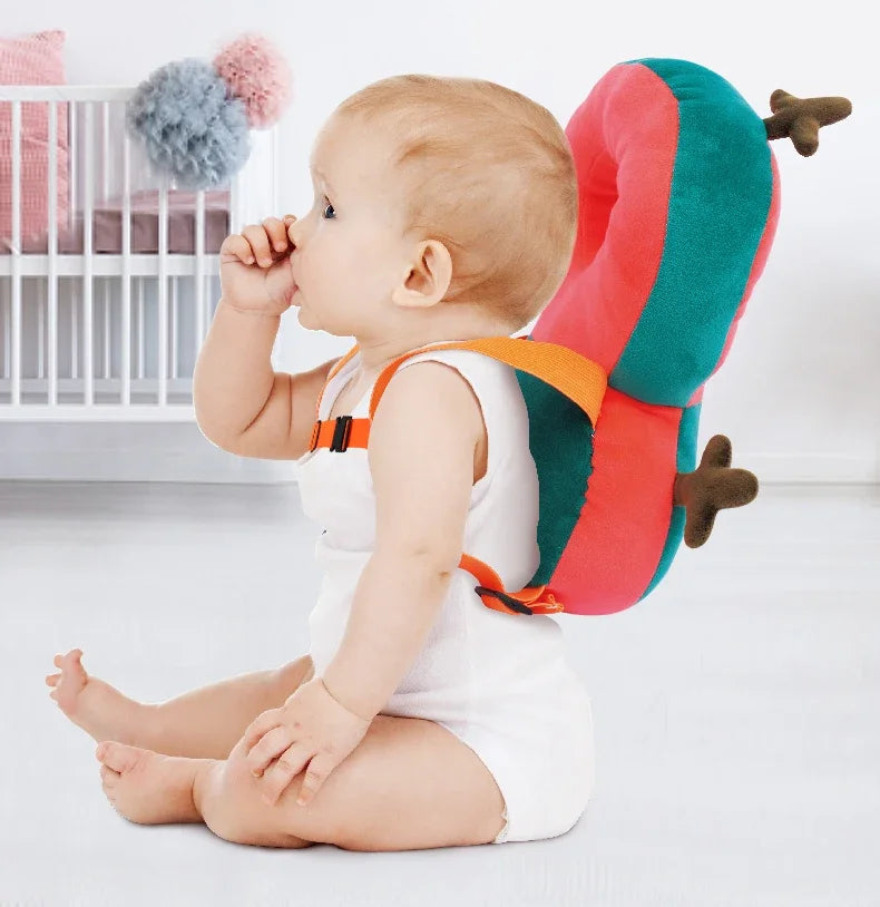 Baby Walking Head Protection Pad and Collision Prevention Backpack Pillow For Kids Soft Crystal velvet Cartoon Security Pillows
