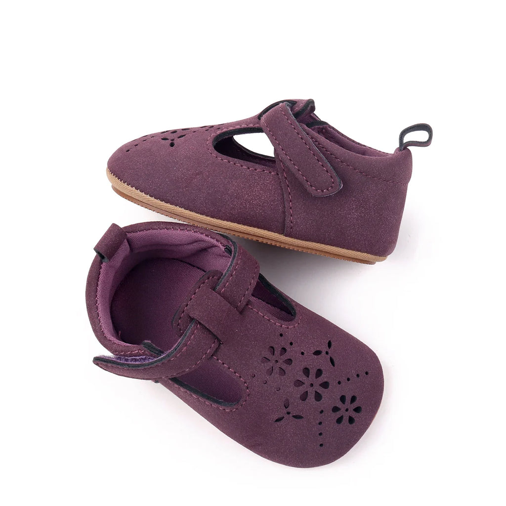 Baby Shoes For Boys And Girls, New Style, 0-1 Year Old, Hollow Out Rubber Sole, Anti-slip And Breathable Learning