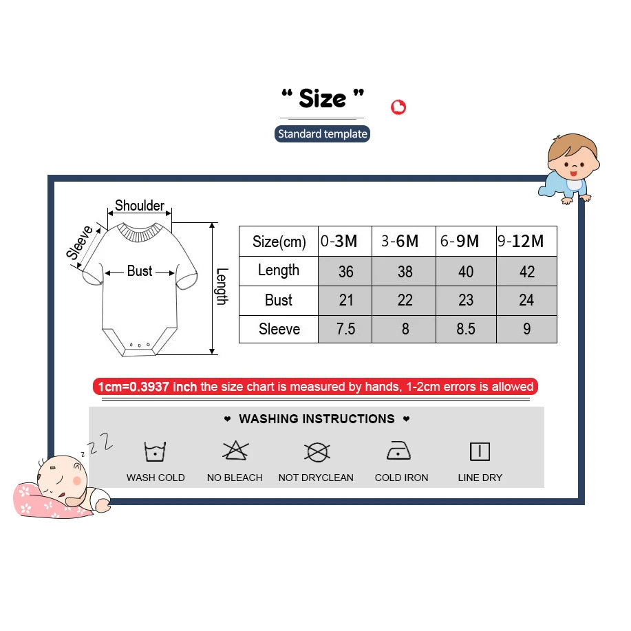 Cartoon Cute 4-Piece Baby Boy Girl Bodysuits Cotton Soft Newborn Unisex Onesies 0-12M Short Sleeves Infant Clothes