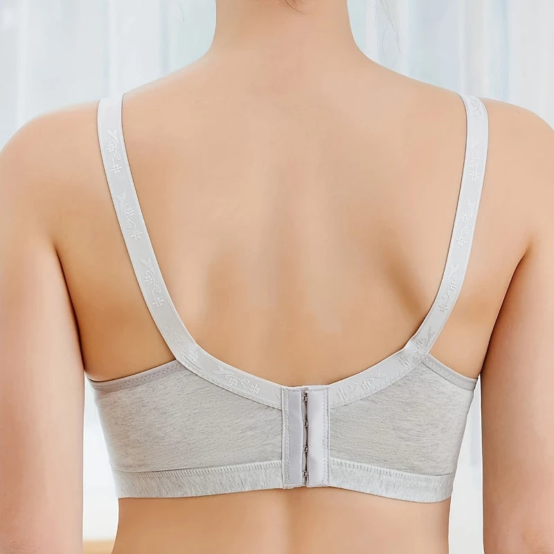 Cotton Nursing Bra Summer Breathable Breastfeeding Bras for Women Maternity Bra Plus Big Size Easy Feeding Bra Wire Free
