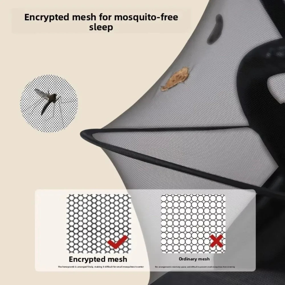 New Ventilate Stroller Mosquito Net Zipper Folding Pushchair Mosquito Net Cartoon Embroidery Mesh Baby Mosquito Cover Outside
