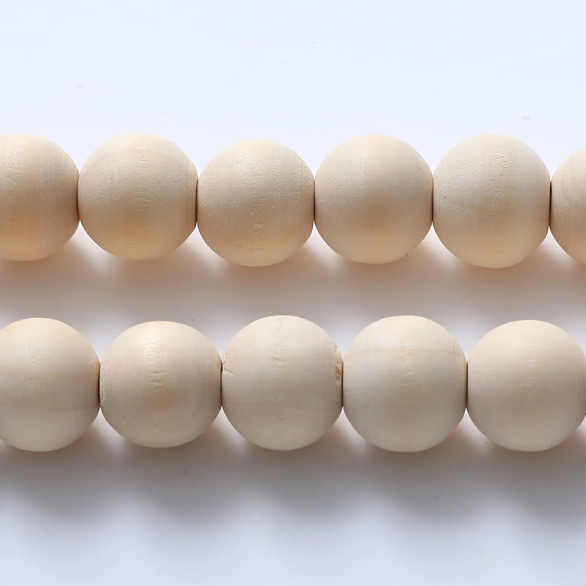 Nordic Wooden Bead Garland - White 75cm Tassel Wall Decor