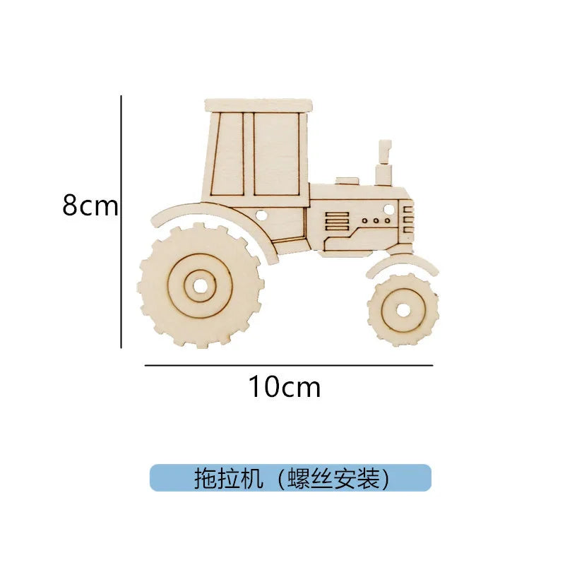 New DIY Montessori Busy Board Wooden Accessories Gear Hand Wheel Alarm Clock Animal Mirror Educational toys For Children Gifts