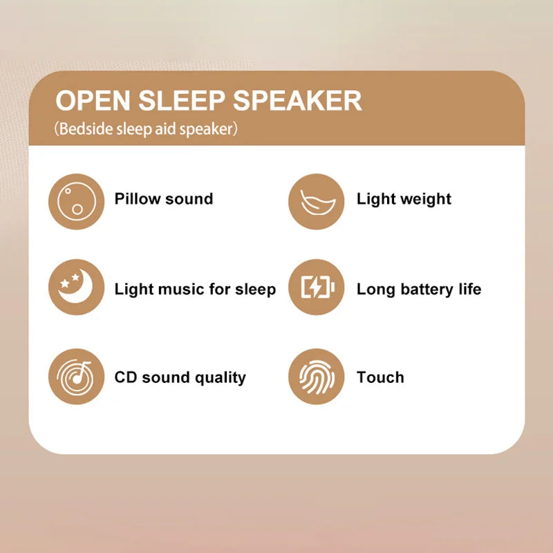 Lenovo Mini Portable Bedside Sleep Speaker With High-definition Sound Quality White Noise Intelligent Pillow Under Speaker