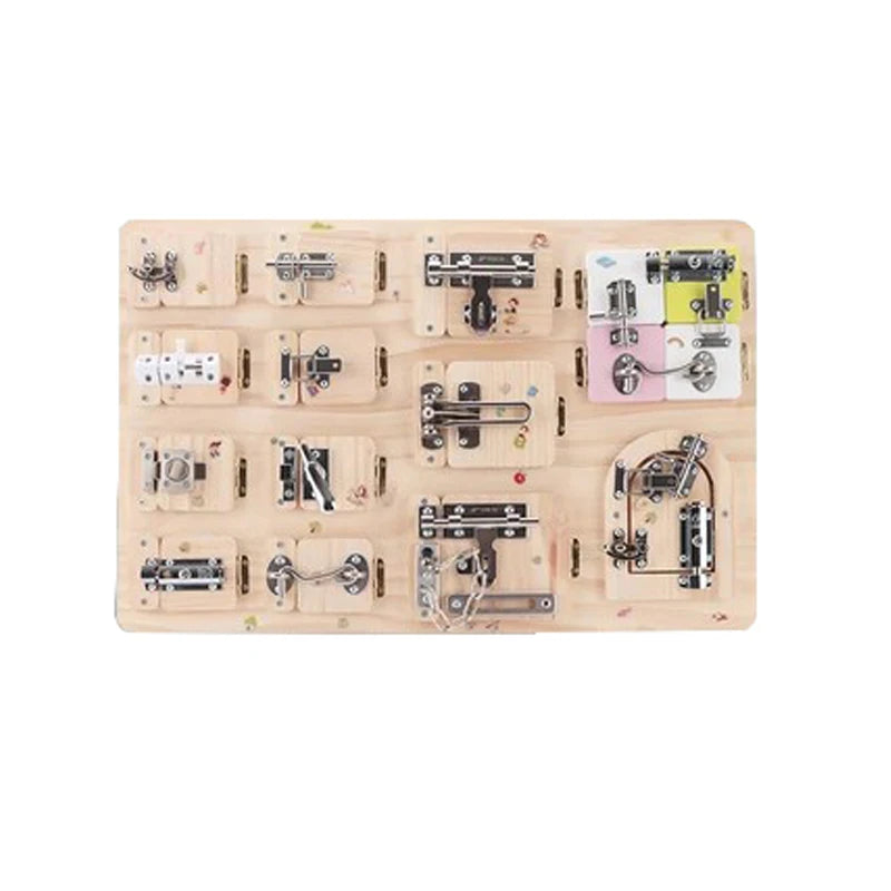 Montessori Busy Board DIY Accessories Unlock Door Latch Anti Theft Lock Wheel Educational toys Sensory Training For Children Toy