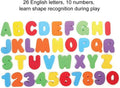 36pcs Baby Bath Toys Removable Foam Letters Numbers Shower Toys Toddler Alphabet Letters Toys Gift for Kids Educational Bathroom